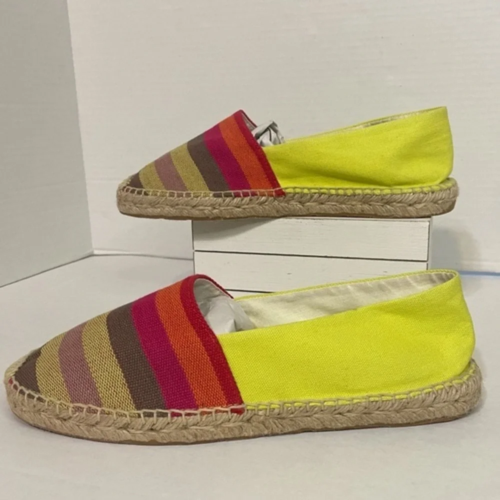 Sam Edelman Verona Espadrille Slip On Canvas Summer Flat in Multi Size 8